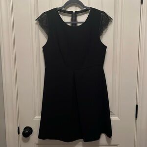 EUC BCBG classic black dress with lace details sz 10